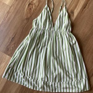 Abercrombie green and white striped mini dress. Size XS. Only worn once.